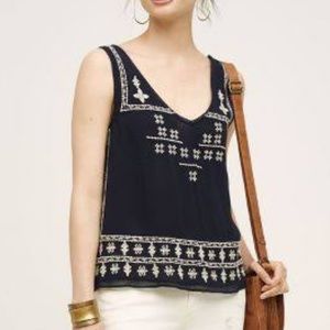 Anthropologie - Vanessa Virginia Laelia Black Sleeveless Top